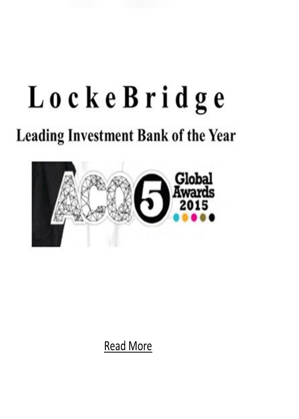 ACQ Magazine Awards LockeBridge Leading Investment Bank for 2nd Year in ...